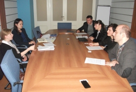 Disciplinary Committee members meet with Mariana Chicu, Manager of project 